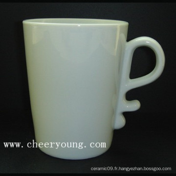 Tasse en porcelaine blanche de 300 ml (CY-P781)